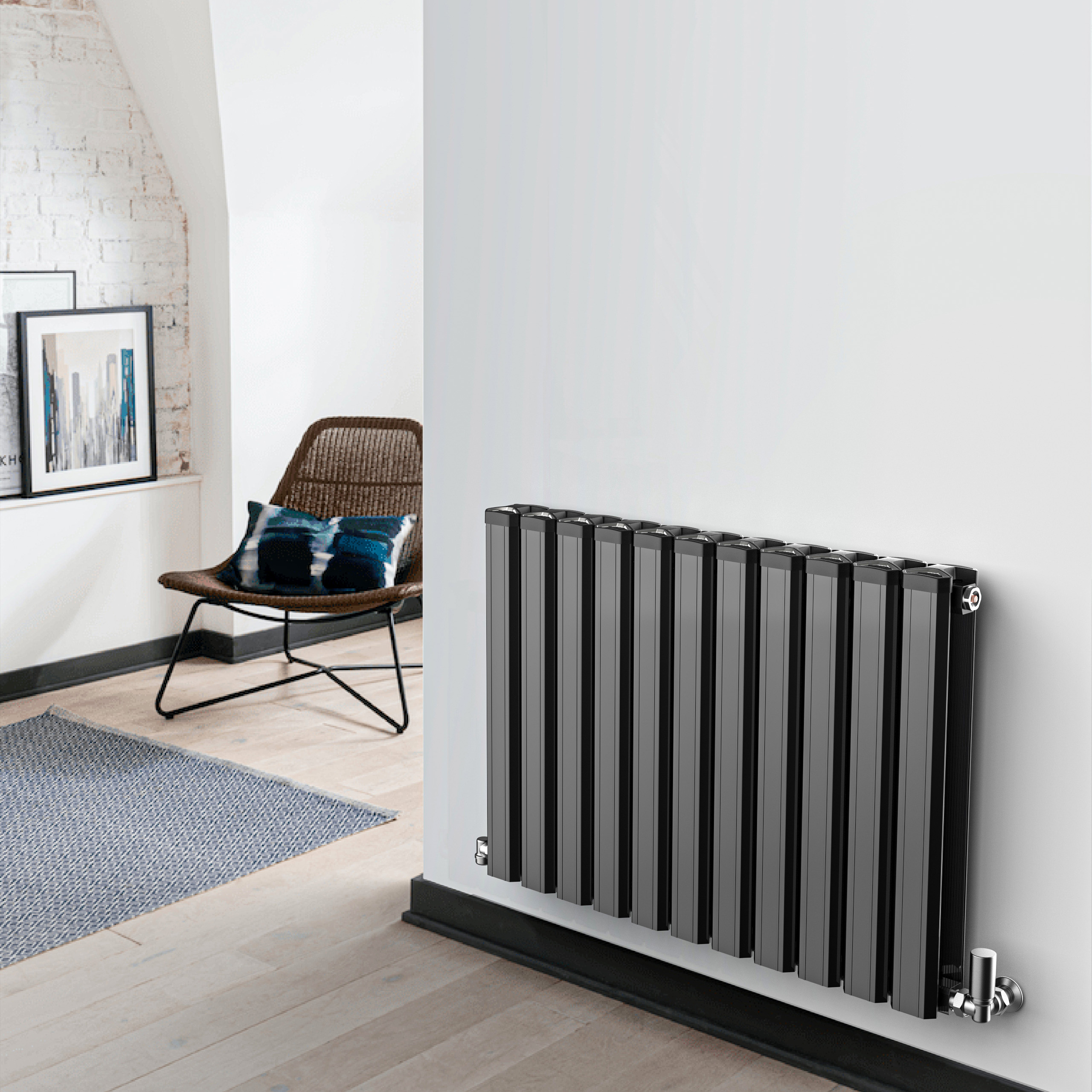 Anit Pioneer Radiator. Horizontal Aluminium designer Radiator.